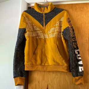 Girls orange or mustard yellow/grey sweatshirt By: Dazl